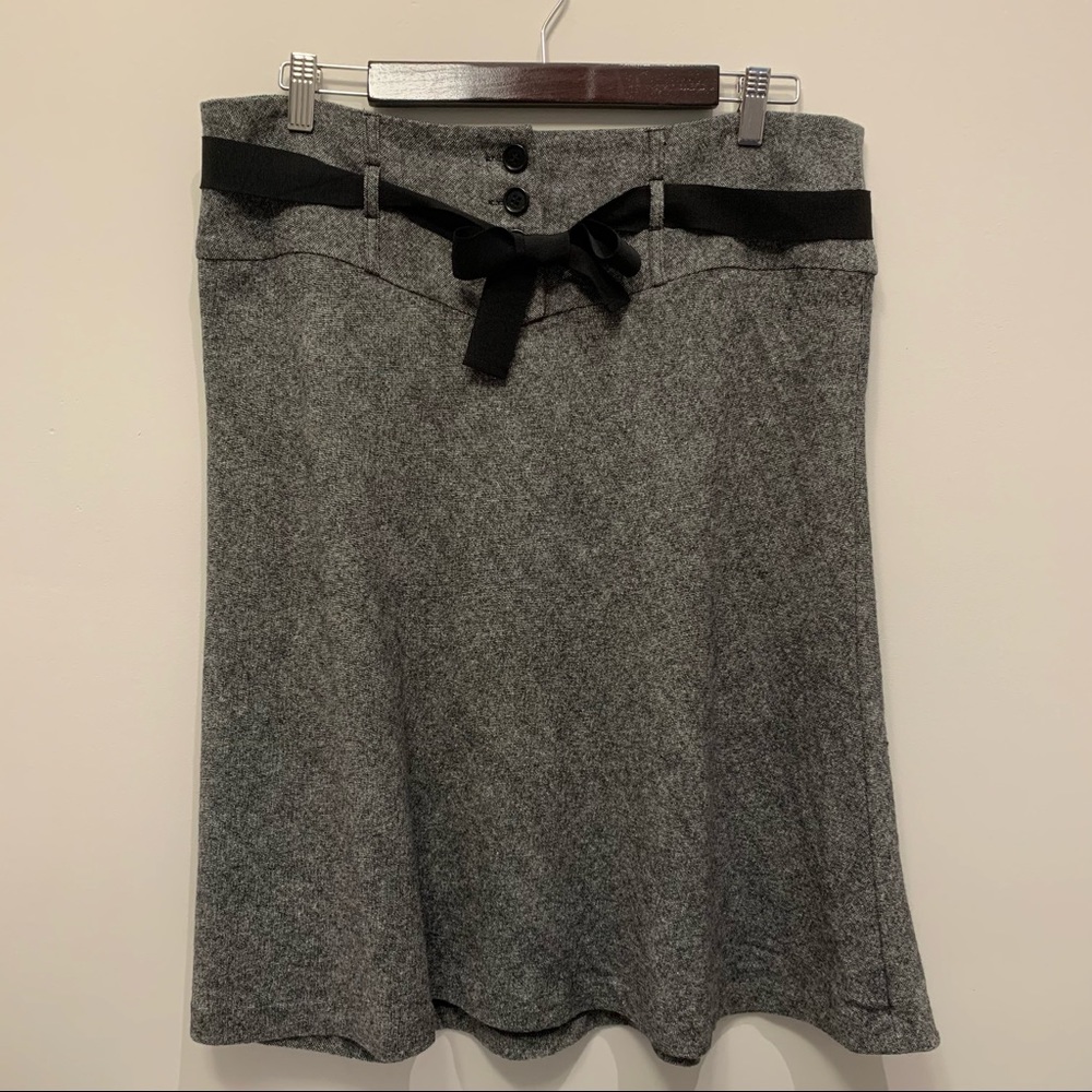 H&M Women’s Wool Blend A-line Skirt, Grey Size 12